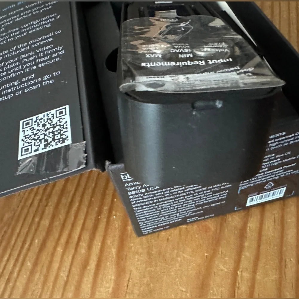 Blink Black Video Doorbell